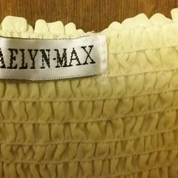 KAELYN MAX YELLOW RHINESTONE AND BEADED TOP - Picture 6 of 11